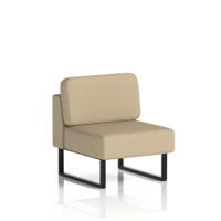 Brixworth Modular Seating Central Unit With Black Legs In Main Line Flax Fabric - Upminster
