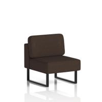 Brixworth Modular Seating Central Unit With Black Legs In Synergy Fabric - Wed