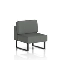 Brixworth Modular Seating Central Unit With Black Legs In Sumi Fabric - Kobe