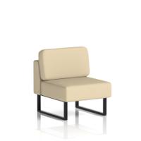 Brixworth Modular Seating Central Unit With Black Legs In Sumi Fabric - Zen
