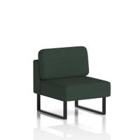 Brixworth Modular Seating Central Unit With Black Legs In Yoredale Fabric - Ingleton