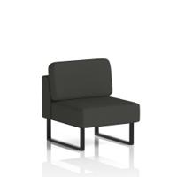 Brixworth Modular Seating Central Unit With Black Legs In Yoredale Fabric - Leyburn