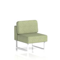 Brixworth Modular Seating Central Unit With White Legs In Rivet Fabric - Burnish