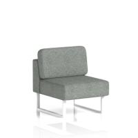 Brixworth Modular Seating Central Unit With White Legs In Rivet Fabric - Prime