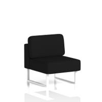 Brixworth Modular Seating Central Unit With White Legs In X2 Fabric - Diameter