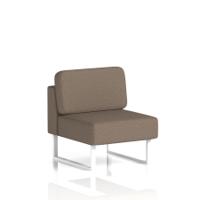 Brixworth Modular Seating Central Unit With White Legs In X2 Fabric - Theory