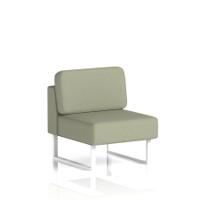 Brixworth Modular Seating Central Unit With White Legs In Main Line Flax Fabric - Newbury