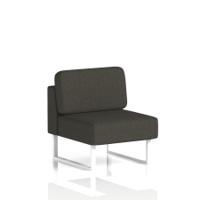 Brixworth Modular Seating Central Unit With White Legs In Main Line Flax Fabric - Temple
