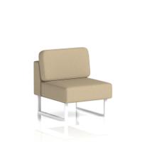 Brixworth Modular Seating Central Unit With White Legs In Main Line Flax Fabric - Upminster