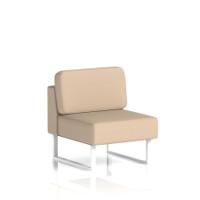 Brixworth Modular Seating Central Unit With White Legs In Synergy Fabric - Affix