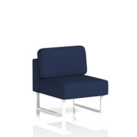 Brixworth Modular Seating Central Unit With White Legs In Synergy Fabric - Alike