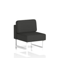 Brixworth Modular Seating Central Unit With White Legs In Synergy Fabric - Mix