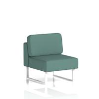 Brixworth Modular Seating Central Unit With White Legs In Sumi Fabric - Handa
