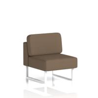 Brixworth Modular Seating Central Unit With White Legs In Sumi Fabric - Osaka