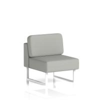 Brixworth Modular Seating Central Unit With White Legs In Sumi Fabric - Tokyo