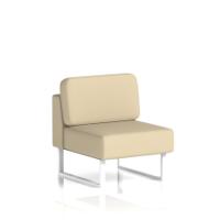 Brixworth Modular Seating Central Unit With White Legs In Sumi Fabric - Zen