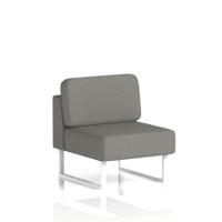 Brixworth Modular Seating Central Unit With White Legs In Yoredale Fabric - Hardraw