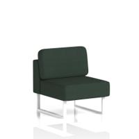 Brixworth Modular Seating Central Unit With White Legs In Yoredale Fabric - Ingleton