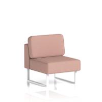Brixworth Modular Seating Central Unit With White Legs In Yoredale Fabric - Kidstone