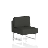 Brixworth Modular Seating Central Unit With White Legs In Yoredale Fabric - Leyburn