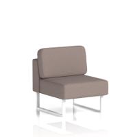 Brixworth Modular Seating Central Unit With White Legs In Yoredale Fabric - Settle