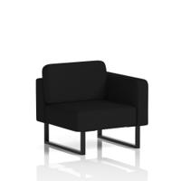 Brixworth Modular Seating Left Unit With Black Legs In X2 Fabric - Diameter