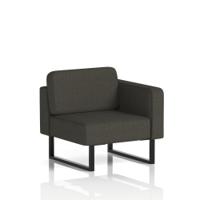 Brixworth Modular Seating Left Unit With Black Legs In Main Line Flax Fabric - Temple
