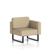 Brixworth Modular Seating Left Unit With Black Legs In Main Line Flax Fabric - Upminster