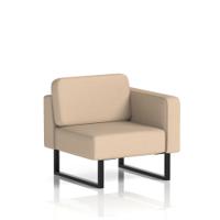Brixworth Modular Seating Left Unit With Black Legs In Synergy Fabric - Affix