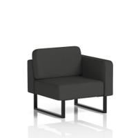 Brixworth Modular Seating Left Unit With Black Legs In Synergy Fabric - Mix