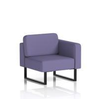 Brixworth Modular Seating Left Unit With Black Legs In Synergy Fabric - Order