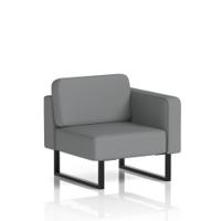 Brixworth Modular Seating Left Unit With Black Legs In Synergy Fabric - Partner