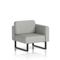 Brixworth Modular Seating Left Unit With Black Legs In Sumi Fabric - Tokyo