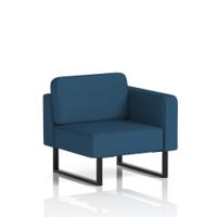 Brixworth Modular Seating Left Unit With Black Legs In Sumi Fabric - Uto