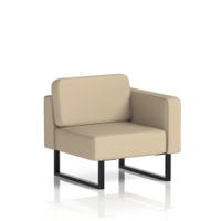 Brixworth Modular Seating Left Unit With Black Legs In Yoredale Fabric - Gordale