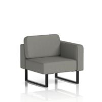 Brixworth Modular Seating Left Unit With Black Legs In Yoredale Fabric - Hardraw