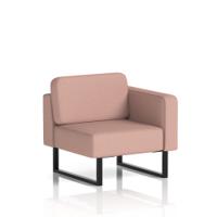 Brixworth Modular Seating Left Unit With Black Legs In Yoredale Fabric - Kidstone