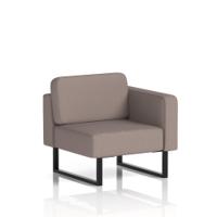 Brixworth Modular Seating Left Unit With Black Legs In Yoredale Fabric - Settle