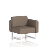 Brixworth Modular Seating Left Unit With White Legs In X2 Fabric - Theory