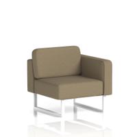 Brixworth Modular Seating Left Unit With White Legs In Main Line Flax Fabric - Bank