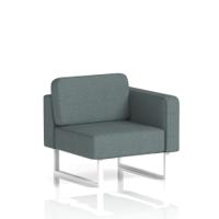 Brixworth Modular Seating Left Unit With White Legs In Main Line Flax Fabric - Westminster