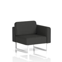 Brixworth Modular Seating Left Unit With White Legs In Synergy Fabric - Mix