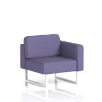 Brixworth Modular Seating Left Unit With White Legs In Synergy Fabric - Order