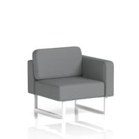 Brixworth Modular Seating Left Unit With White Legs In Synergy Fabric - Partner