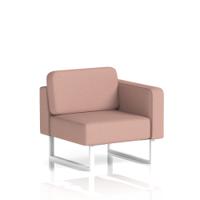 Brixworth Modular Seating Left Unit With White Legs In Yoredale Fabric - Kidstone