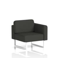 Brixworth Modular Seating Left Unit With White Legs In Yoredale Fabric - Leyburn