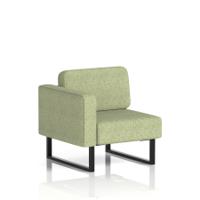 Brixworth Modular Seating Right Unit With Black Legs In Rivet Fabric - Burnish