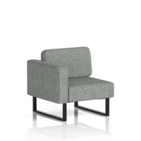 Brixworth Modular Seating Right Unit With Black Legs In Rivet Fabric - Prime