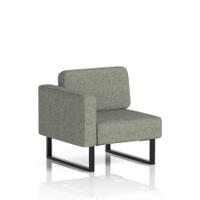 Brixworth Modular Seating Right Unit With Black Legs In Rivet Fabric - Vitreous