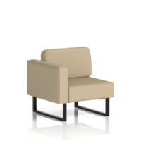 Brixworth Modular Seating Right Unit With Black Legs In Main Line Flax Fabric - Upminster
